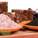 Nutri-Bay | Pan Montagnard - Barrita energética salada (300g) - Frutos secos, Miel, Sal del Himalaya, Espirulina