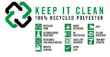 Logo in poliestere riciclato al 100%