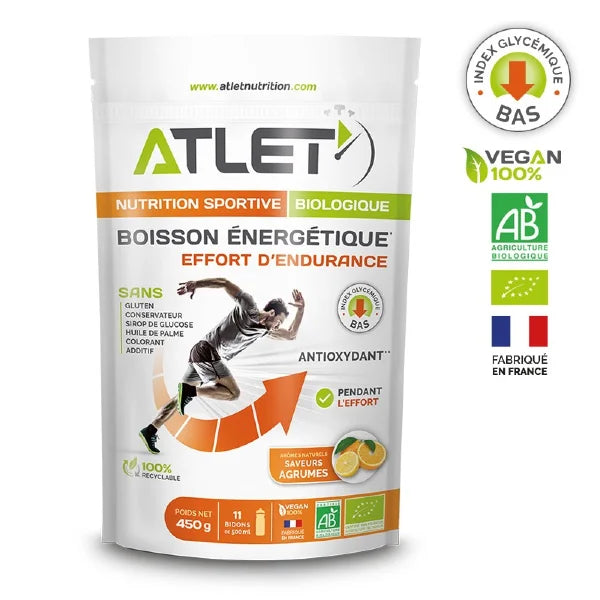 Atlet Boisson Énergétique BIO (450g) - Agrumes