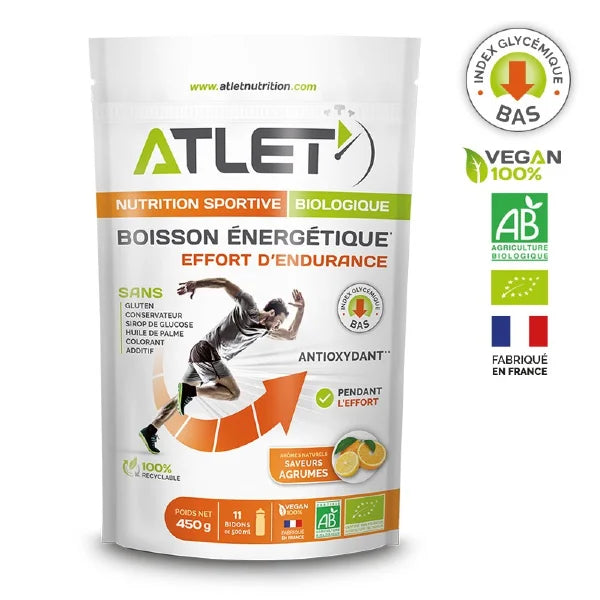 Nutri-bay | ATLET - Bebida energética orgánica (450g) - Citrus