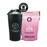 Nutri-bay | VELOFORTE - Vita- Batido de proteínas de recuperación (630g) - 10x Serve Pouch + Premium Shaker